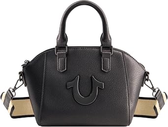 True Religion Womens Satchel Bag, Small Crossbody Purse Handbag with Adjustable Removable Shoulder Strap