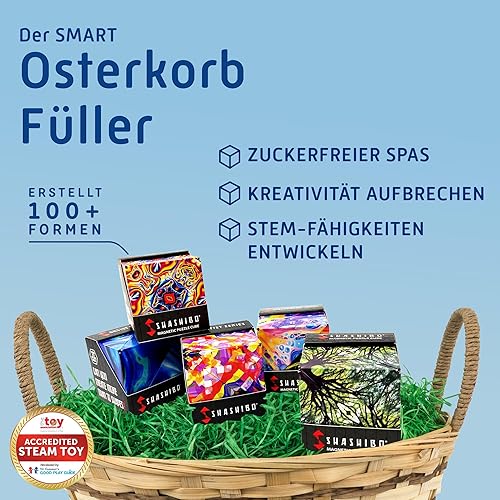 Miniatura 2 de Shashibo - Cubo que cambia de forma, juego para aliviar la ansiedad, con 36 imanes de tierras raras, premiado y patentado, extraordinario cubo