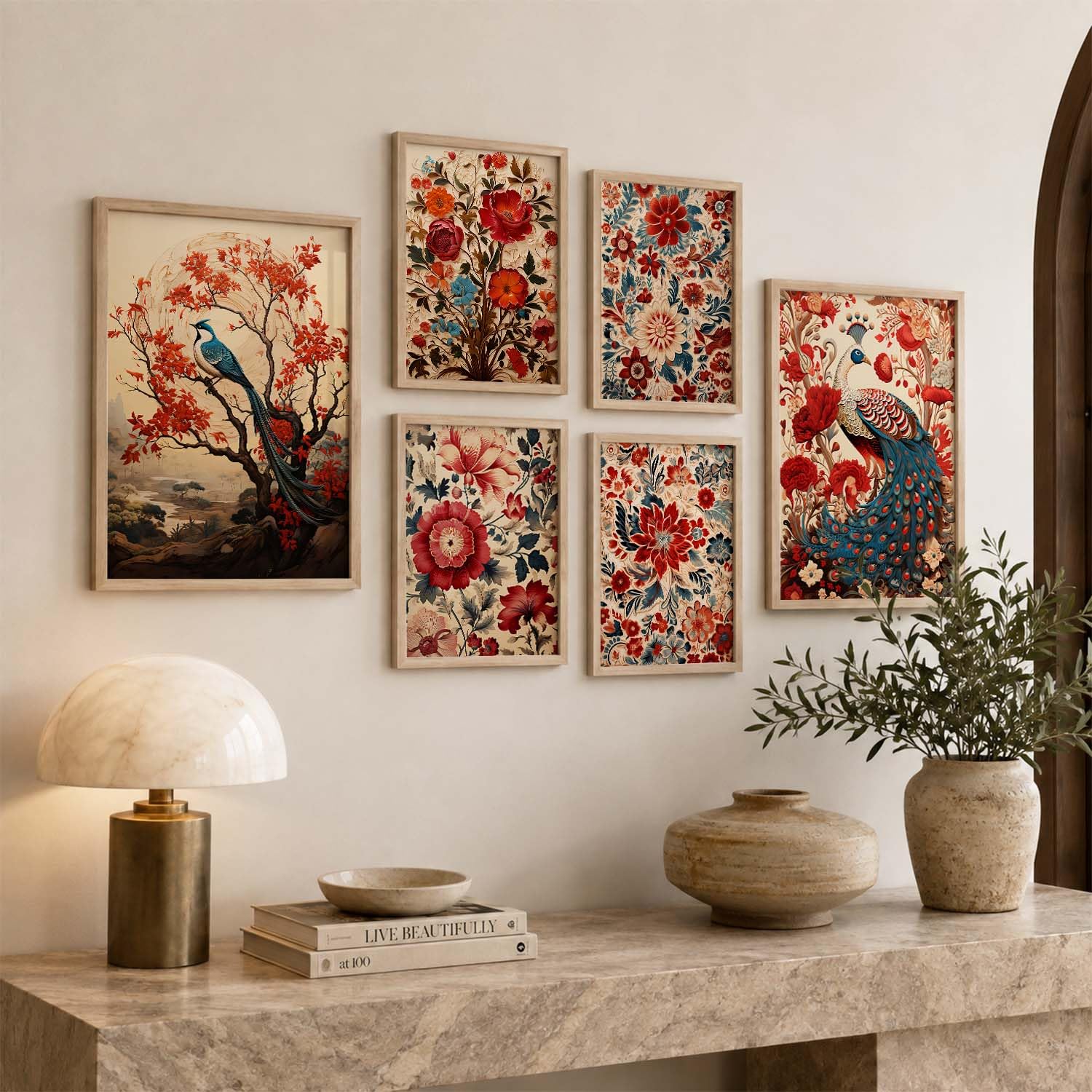 Madhubani Wall Art Paintings - Set of 6 -6