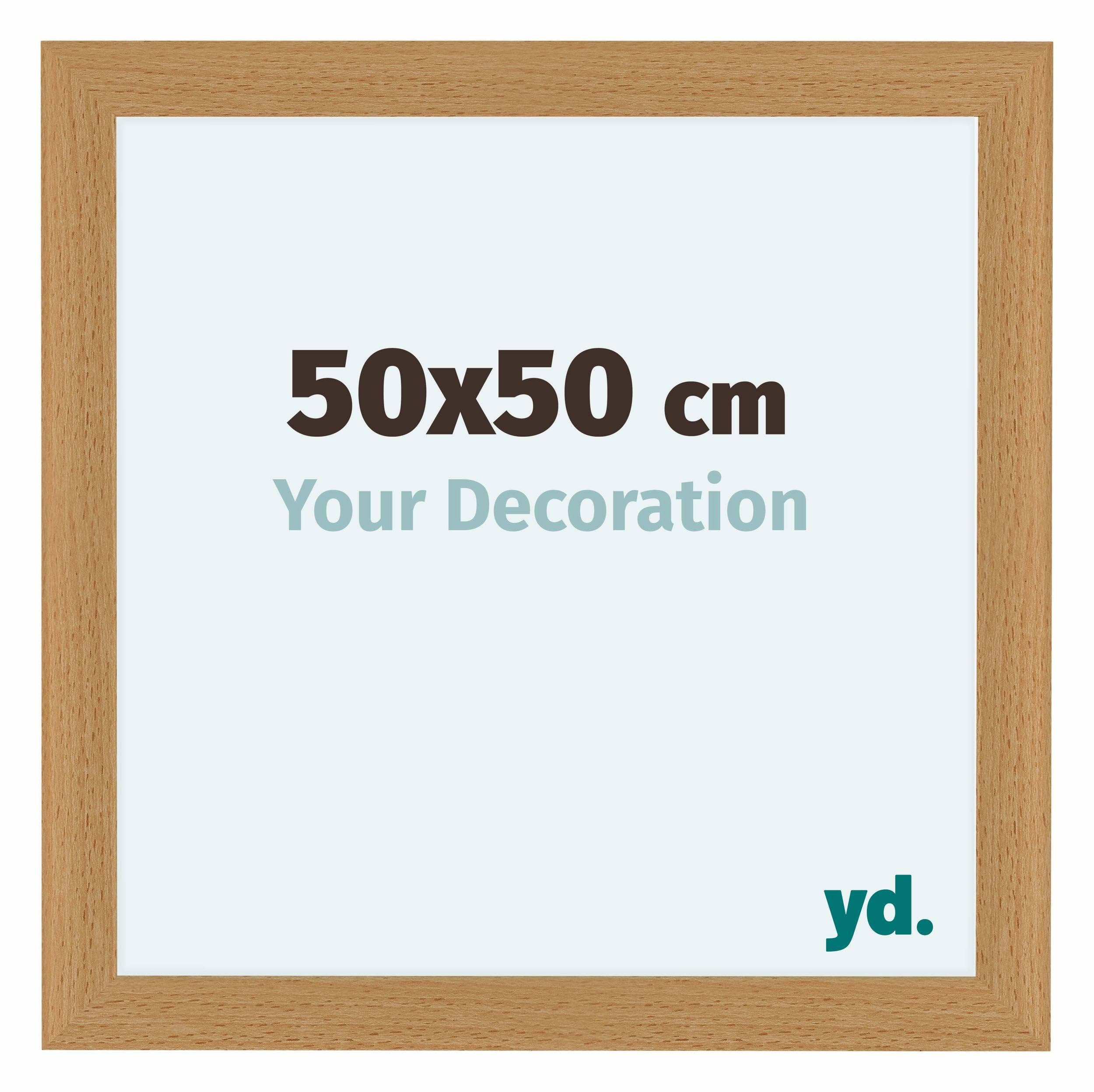 Your Decoration - Picture Frame 50x50 cm - Beech - Decorative Wall Frame in MDF with Antireflection - Frame 50x50 - Como