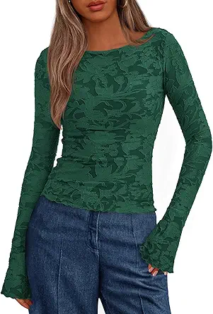 BTFBM Casual Long Sleeve Shirts Fall 2025 Going Out Tops for Women Trendy Floral Work Blouses Bodycon Tunics