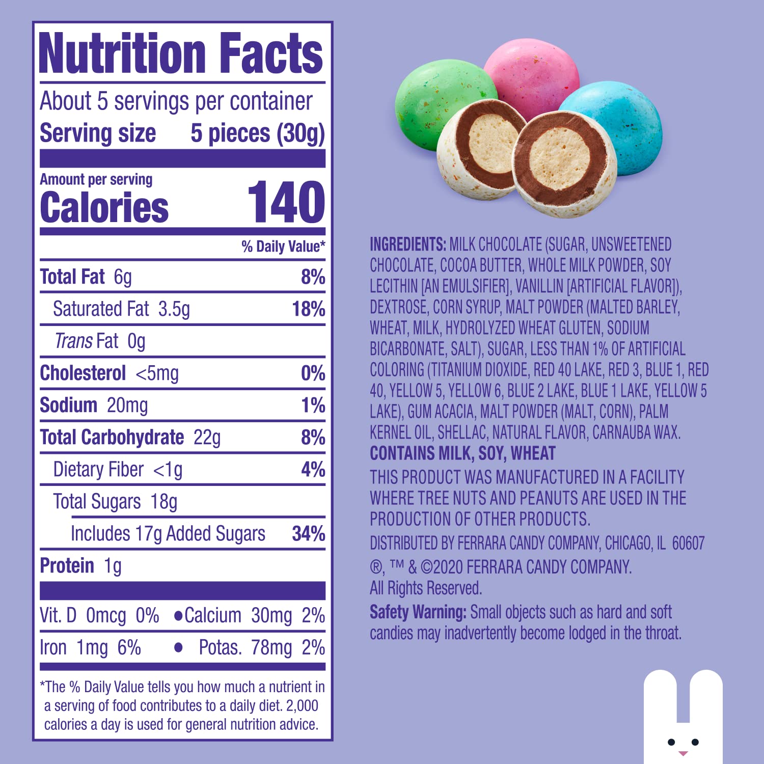 Brach's Pastel Fiesta Malted Milk Easter Eggs Bag of Malted Milk