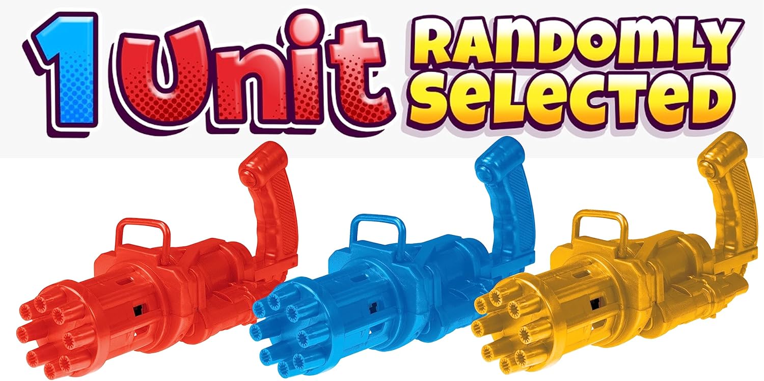 JA-RU Blitz Bubble Blaster Machine Gun (1 Bubble Gun) w/Bubble Tray & Soap Solution. Battery Operated Bubble Machine Blower for Kids Summer Outdoor Activities Wedding Birthday Party Toys.1543-1