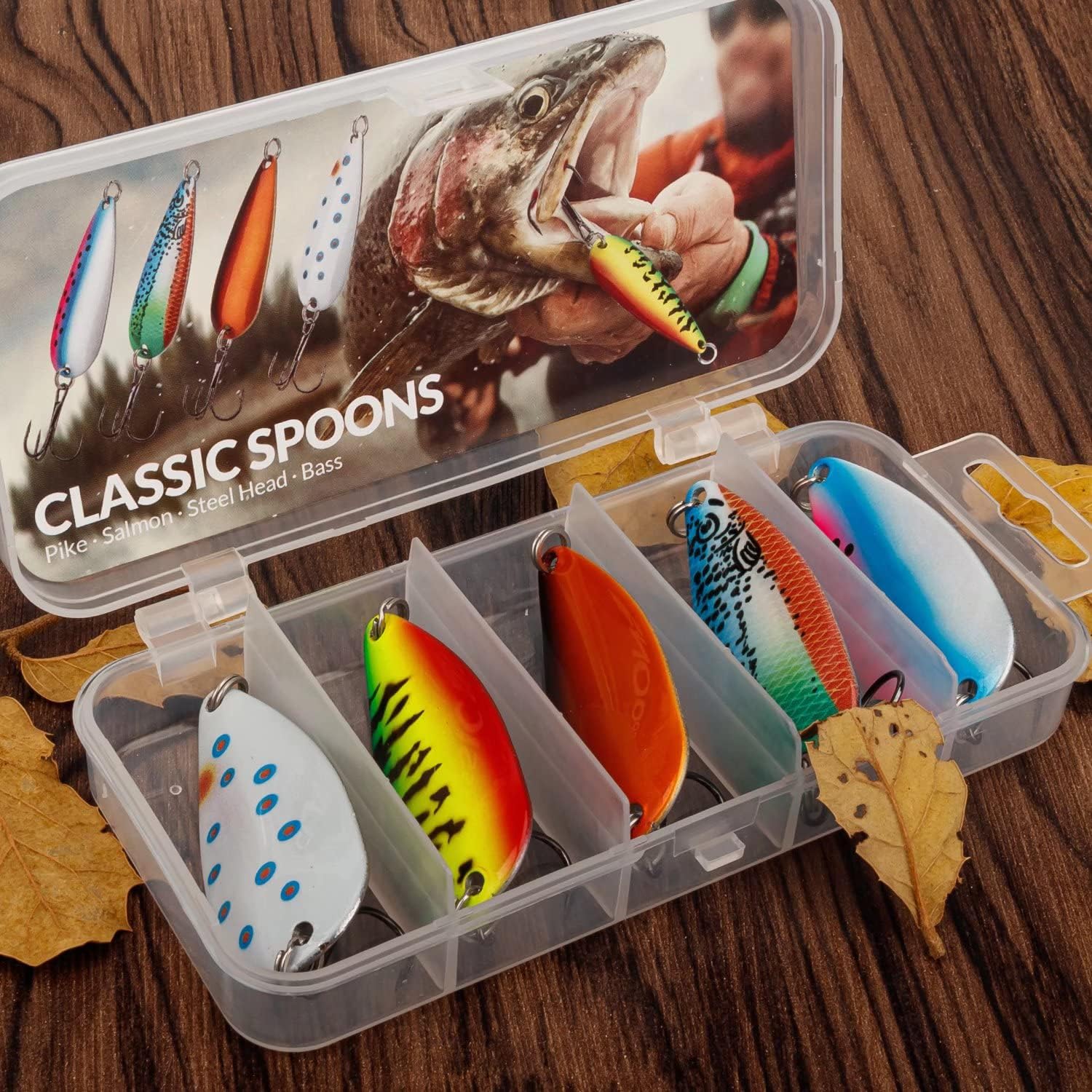 THKFISH Fishing Lures Fishing Spoons Fishing Bait Trout Lures Bass Lures Fishing Spoons Lures 1oz-5pcs : Sports & Outdoors