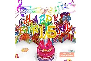 Gumry 15th Birthday Card: A Singing Surprise with a Unique Glow