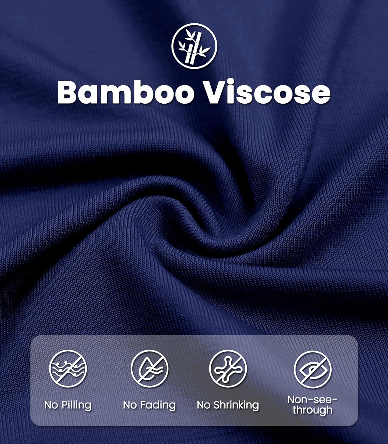 NACHILA Nightgowns for Women-Viscose Made from Bamboo, V Neck Sleepshirts Short Sleeve Sleepwear Cool Nightshirt - Image 5