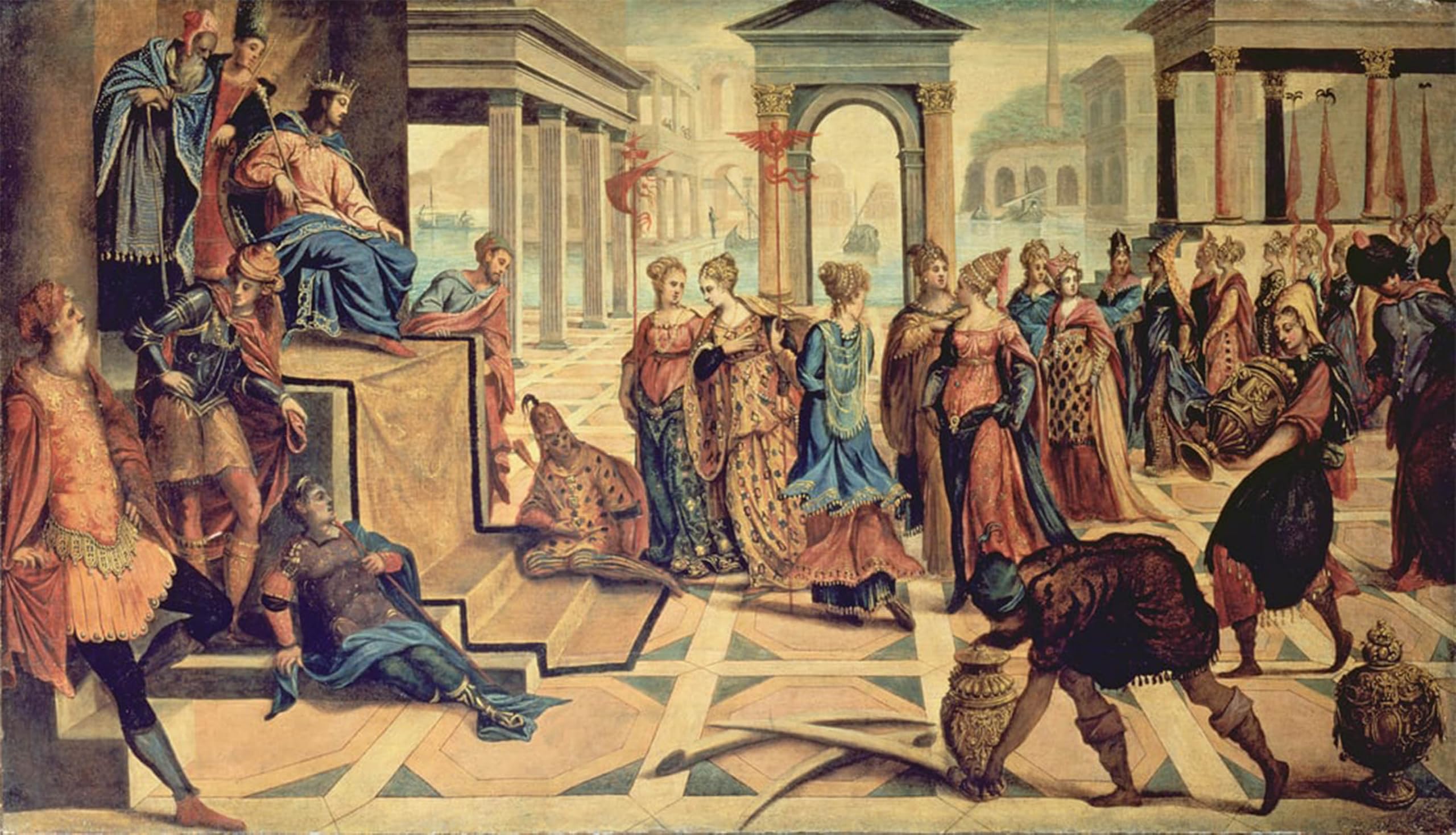 SERENDIPITP Vintage Wall Art Canvas Nordic Poster Canvas Print Picture the Queen by Jacopo Robusti Tintoretto Wall Art Poster for Home Decor 60x90cm