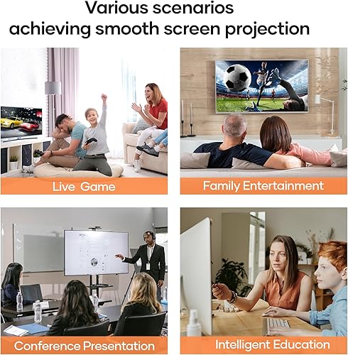 Miniatura 7 de Transmisor y receptor HDMI inalámbrico 4K, transmisor de video inalámbrico HDMI Salidas duales Transmisión de video en vivoaudioarchivo con bucle de