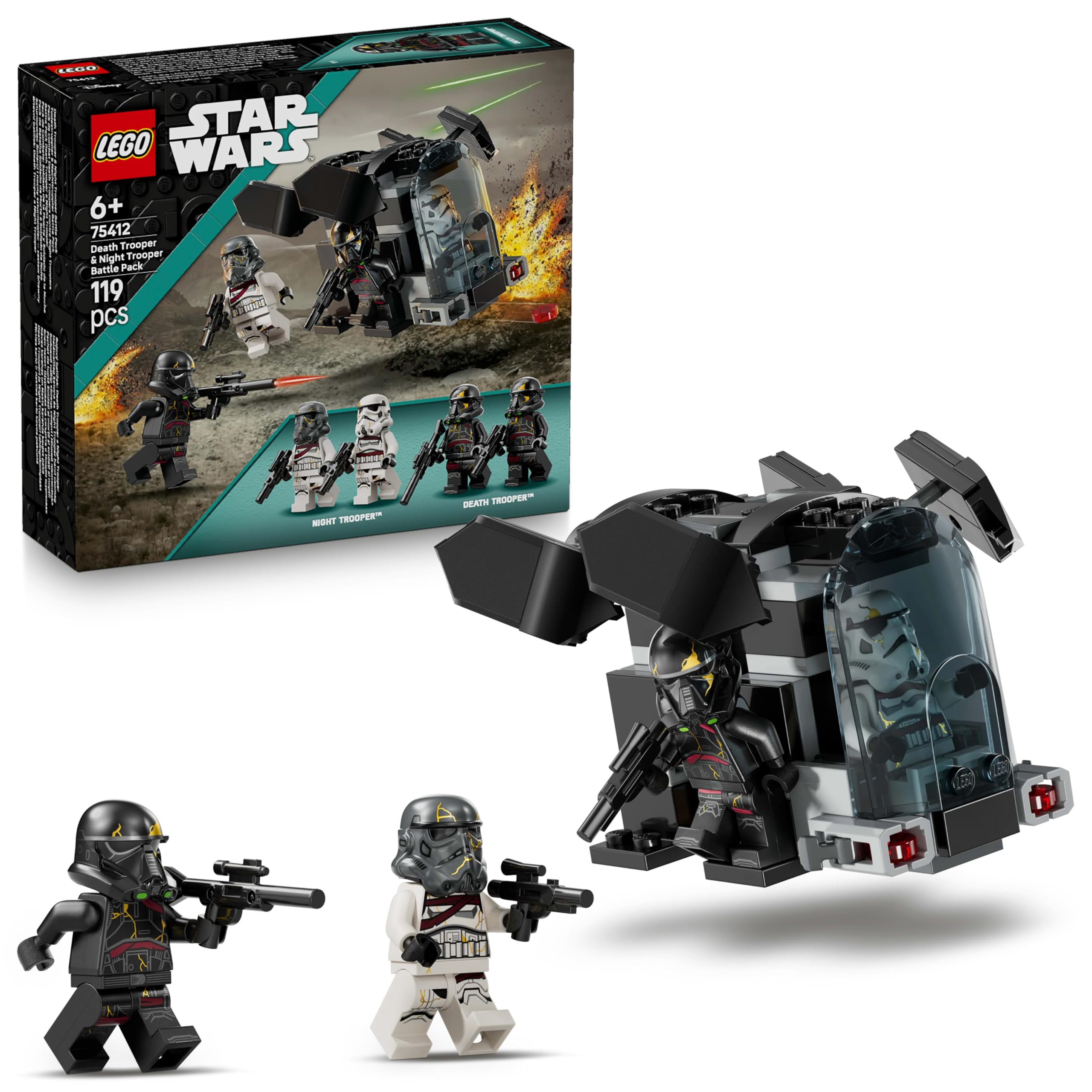 LEGO Star Wars Death Trooper & Night Trooper Battle Pack Building Toy 75412 Building Blocks Toys for 6+ Gift for Boys and Girls-image-43