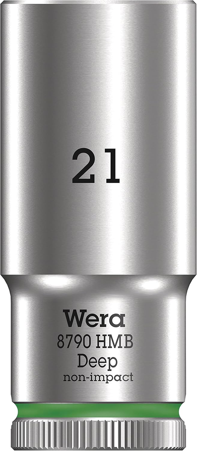 WERA 05004543001 8790 HMB Deep 3/8" Socket, 21 x 64 mm
