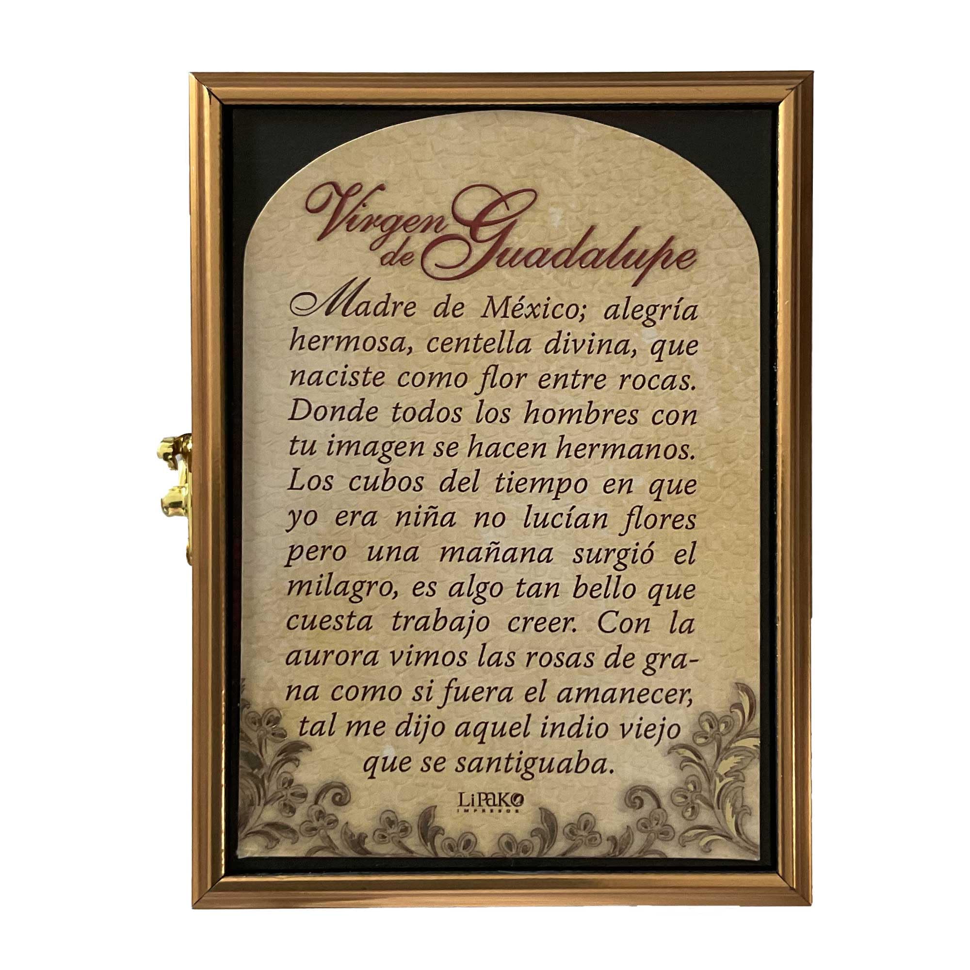 A and K Decorative Box – Wooden Rosary Case and Jewelry Box - Ideal Catholic Gift - 5 x 4 x 2 in. (Virgen de Guadalupe Patrona de México)