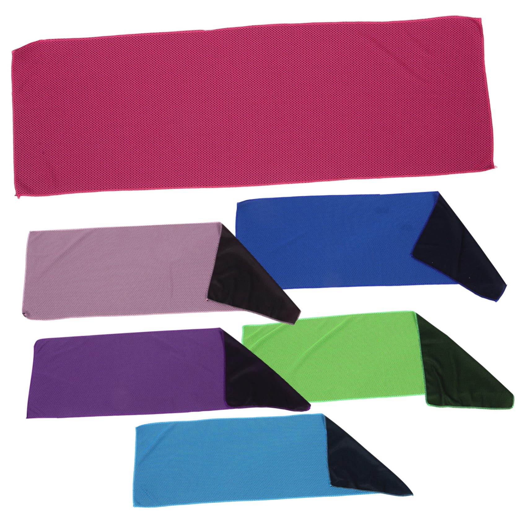 FRCOLOR 2sets Cool Towel Wearable Gym Towels for Working Out Adult Camping Sweat Large Yoga Gym Cooling Summer Breathable Athlete Cotton Cold Lightweight Men Polyester 6pcs*2