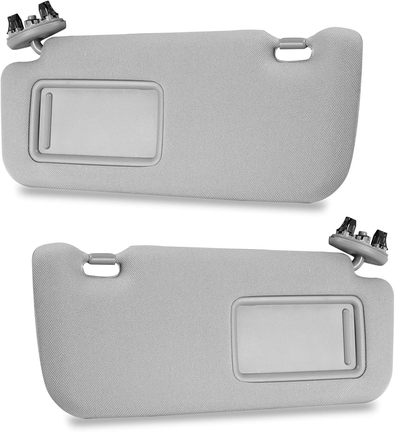 Nakuuly Sun Visor Gray Compatible with Toyota Corolla 2007 2008 2009 2010 2011 2012 2013 Left Driver and Right Passenger Side Sunvisor with Mirror Replaces # 74320-02711-E0 74310-12L80-B0