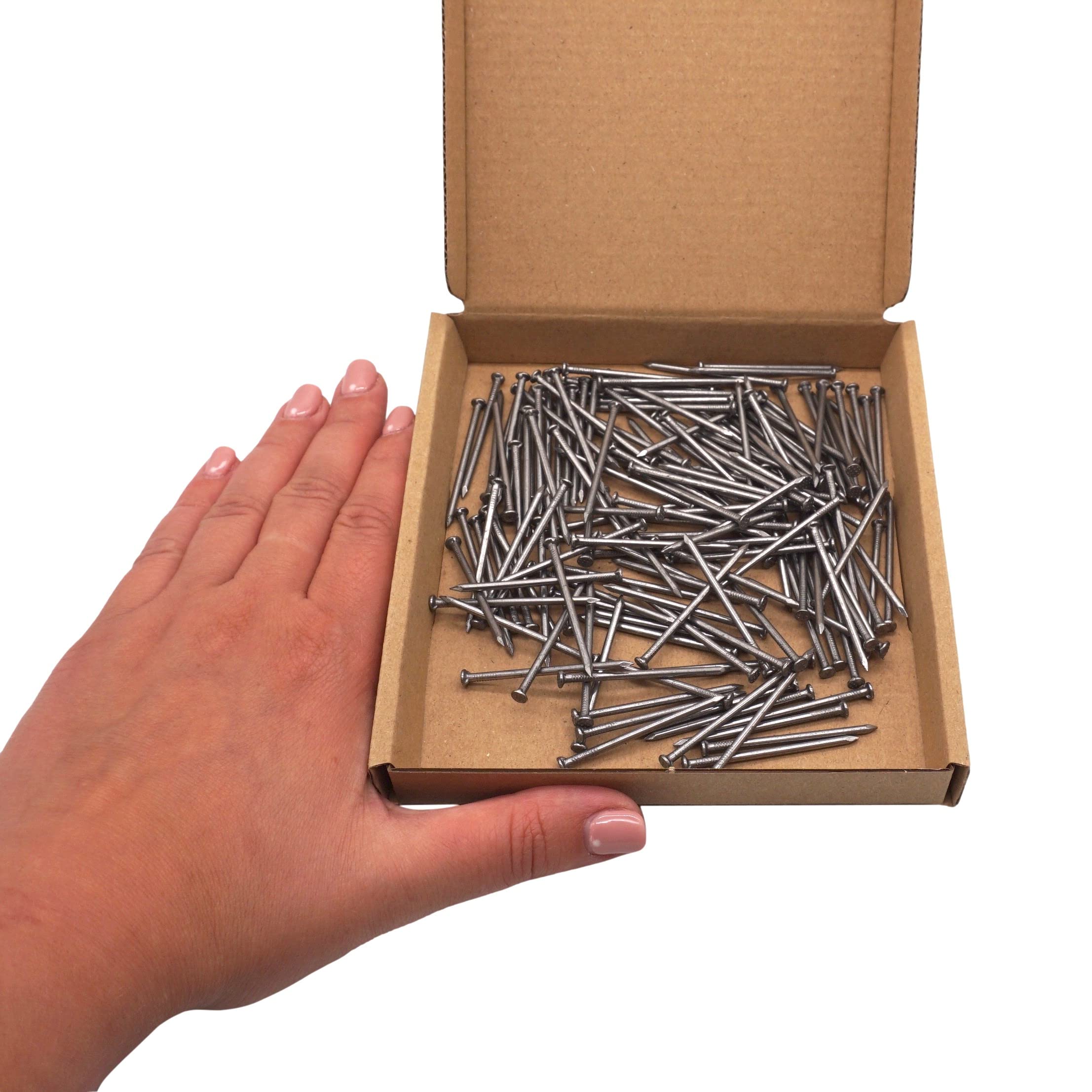 SKIR'CO (150 pcs) Steel 2.0 x 40 mm Construction Nails, Flat Round Head, Multi-Purpose Common Wire Nails for Wood - Image 4