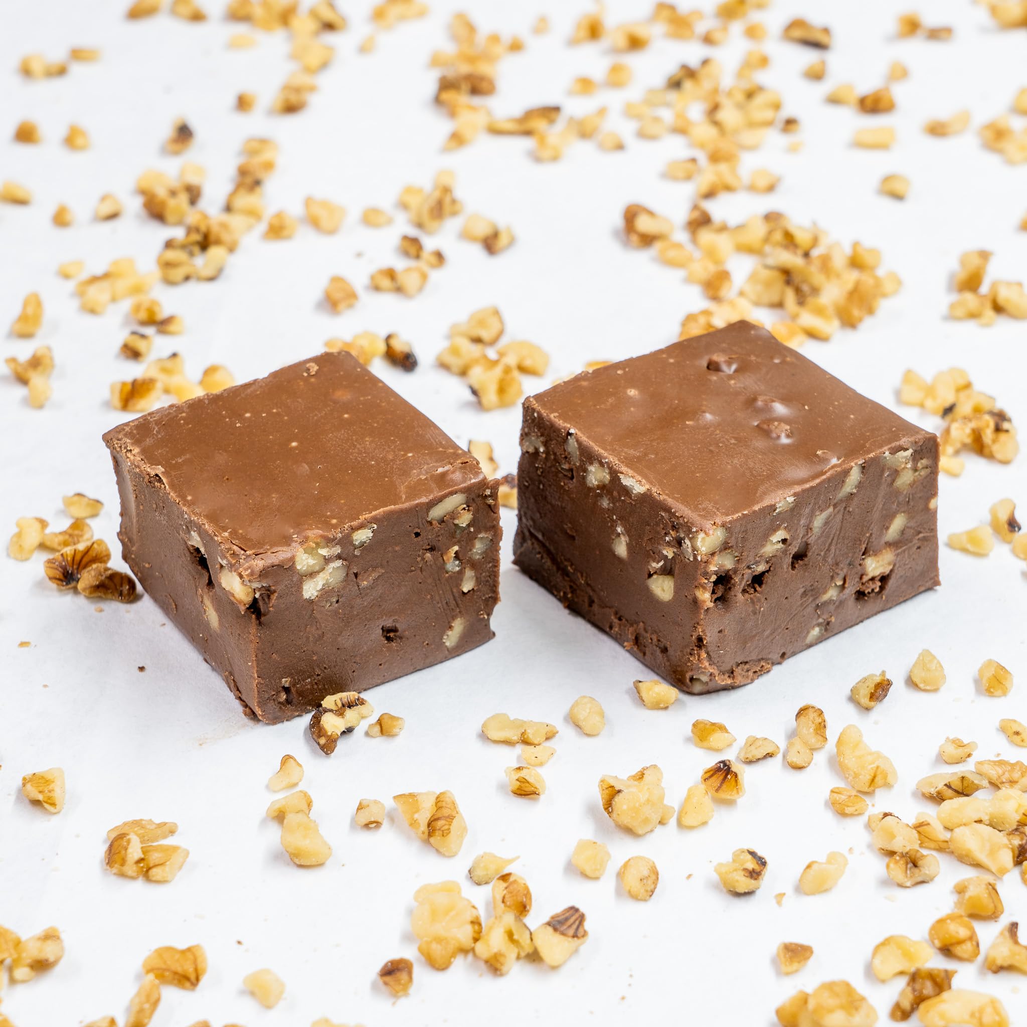 Valley Fudge, Chocolate Walnut, Fresh Artisan Fudge, Real Butter, Gourmet Candy, Half Pound Package