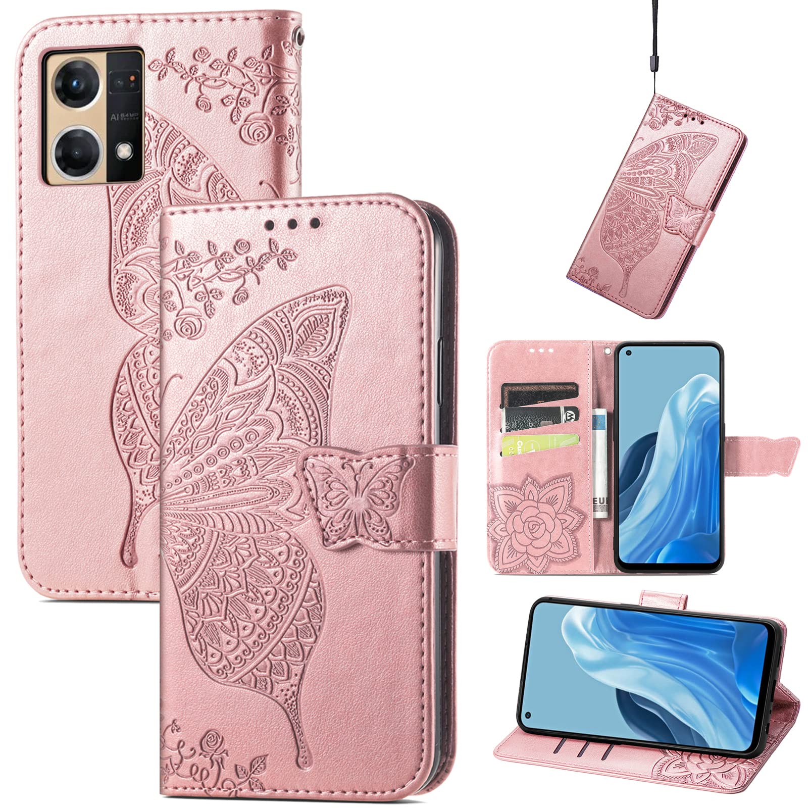 OPPO Reno 7 4G Funda De Cordón Galvanizada De Silicona Suave Para Teléfono | Colombia