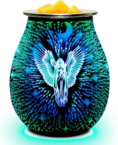 EQUSUPRO Calentador de cera derretida, quemador de cera para cera perfumada, calentador de fragancia eléctrico para cubos de cera y tartas, diseño