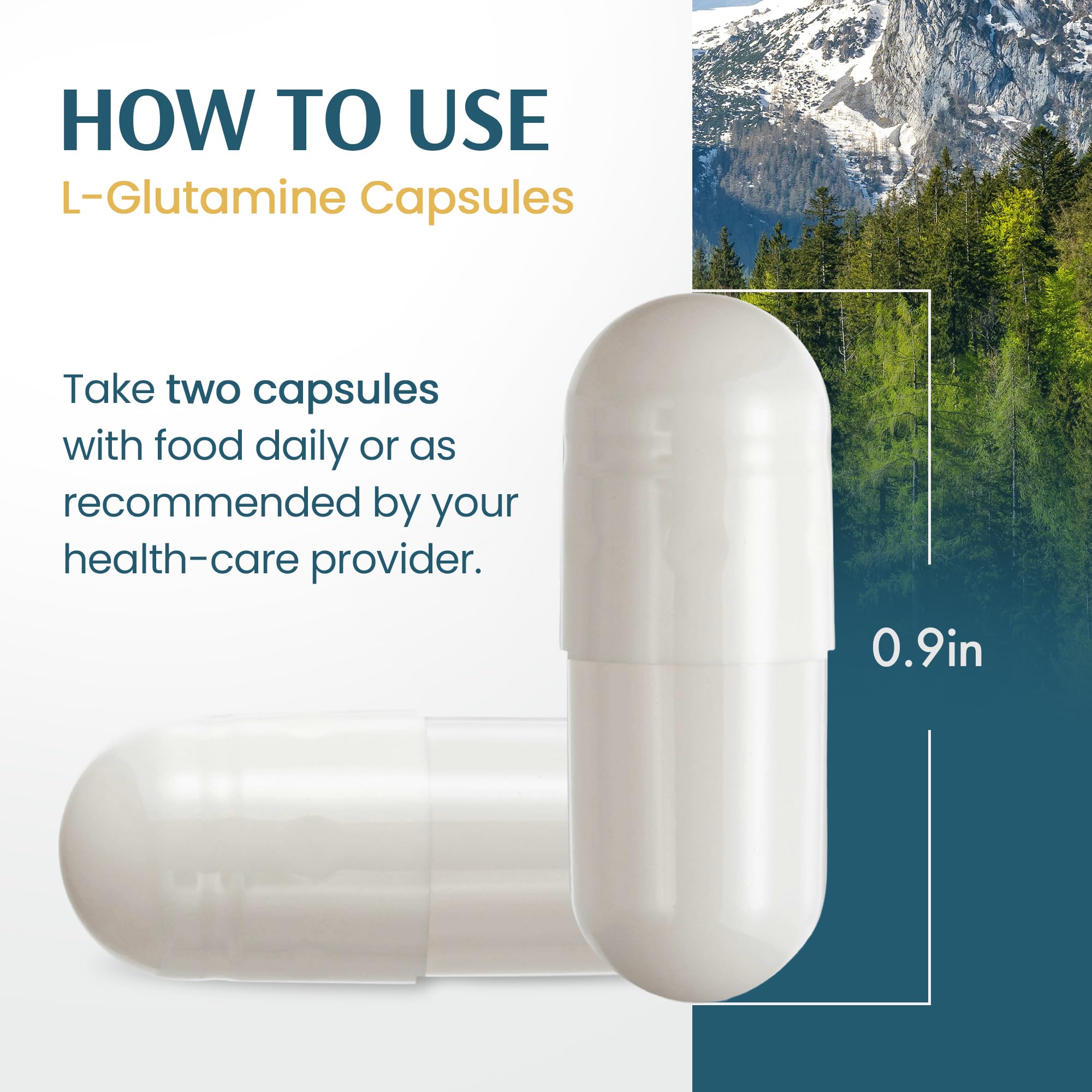 Vykee Nutrition L-Glutamine Capsules, 1500 mg — Amazon image 5