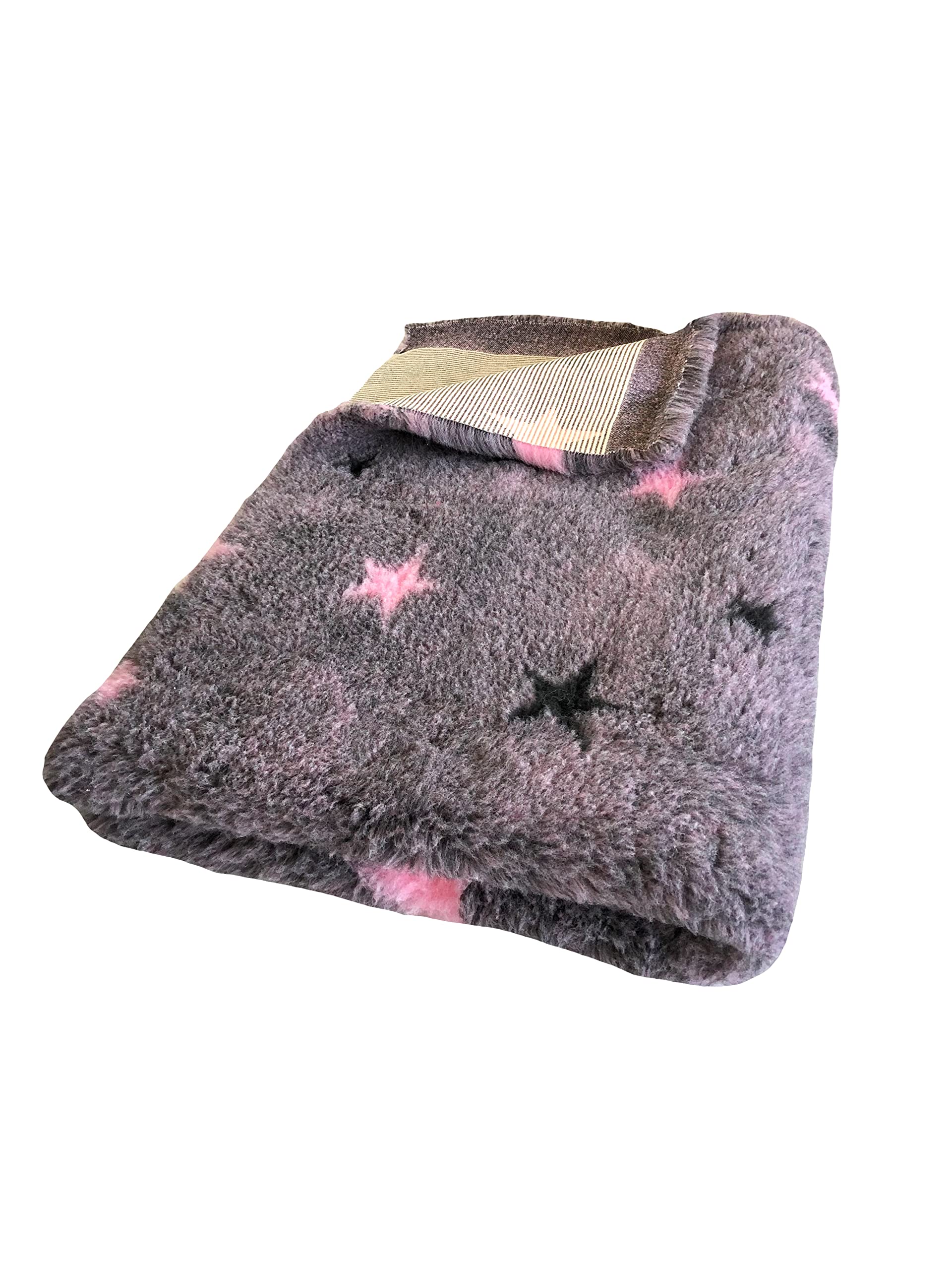 elropet Hundedecke Hundematte Premium 30mm Original rutschfest S/M/L für kleine Hunde/große Hunde Vet Bed höchste Qualitätsstufe (M 100cm X 80cm, Sterne PINK)