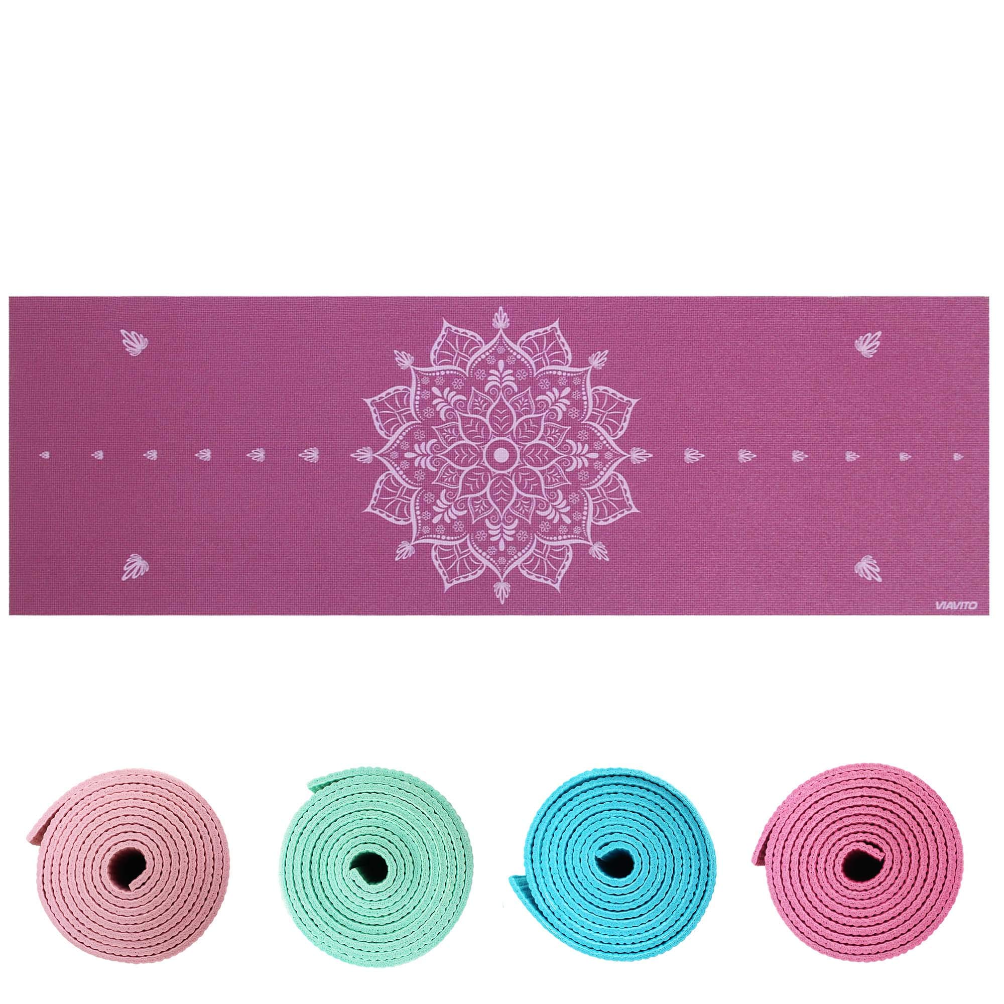 VIAVITO Asuryama 4mm Yoga Mat, Color- Smooth Aubergine