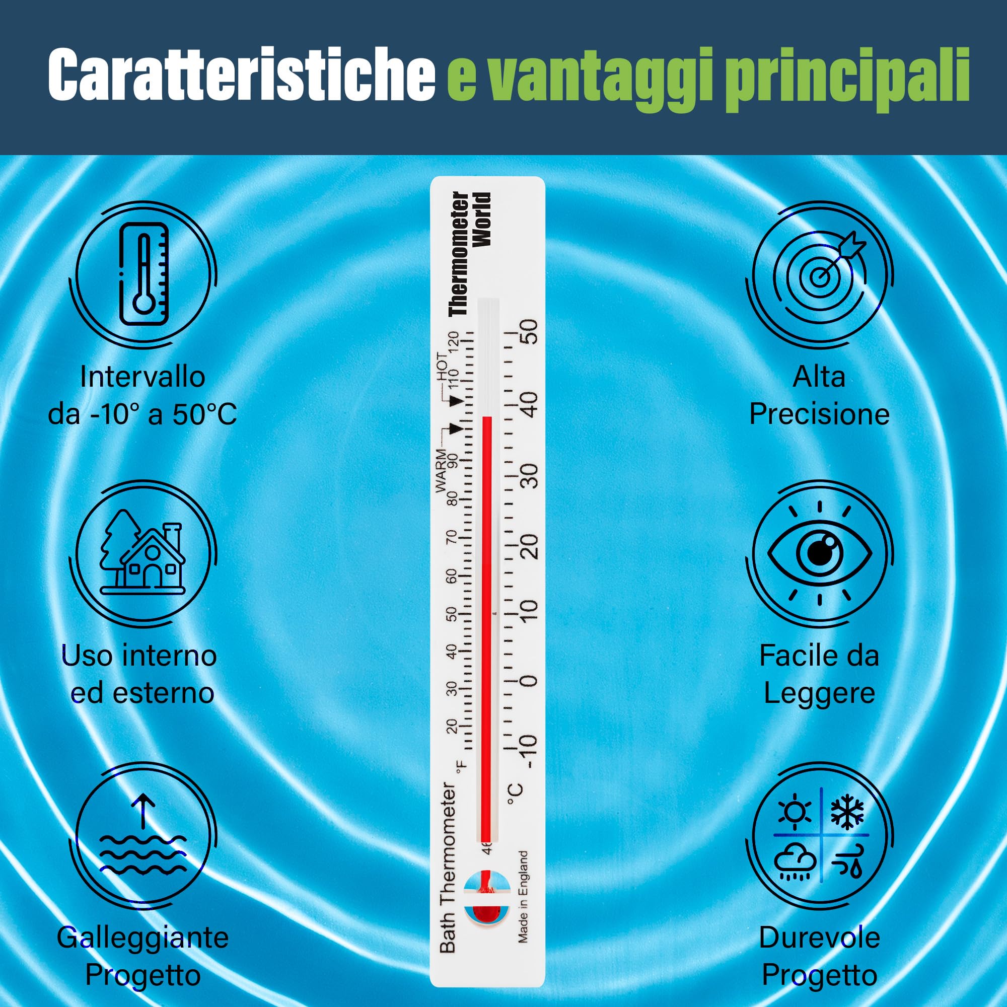 Termometro da bagno: controlla la temperatura dell'acqua del bagno con questo termometro facile da usare