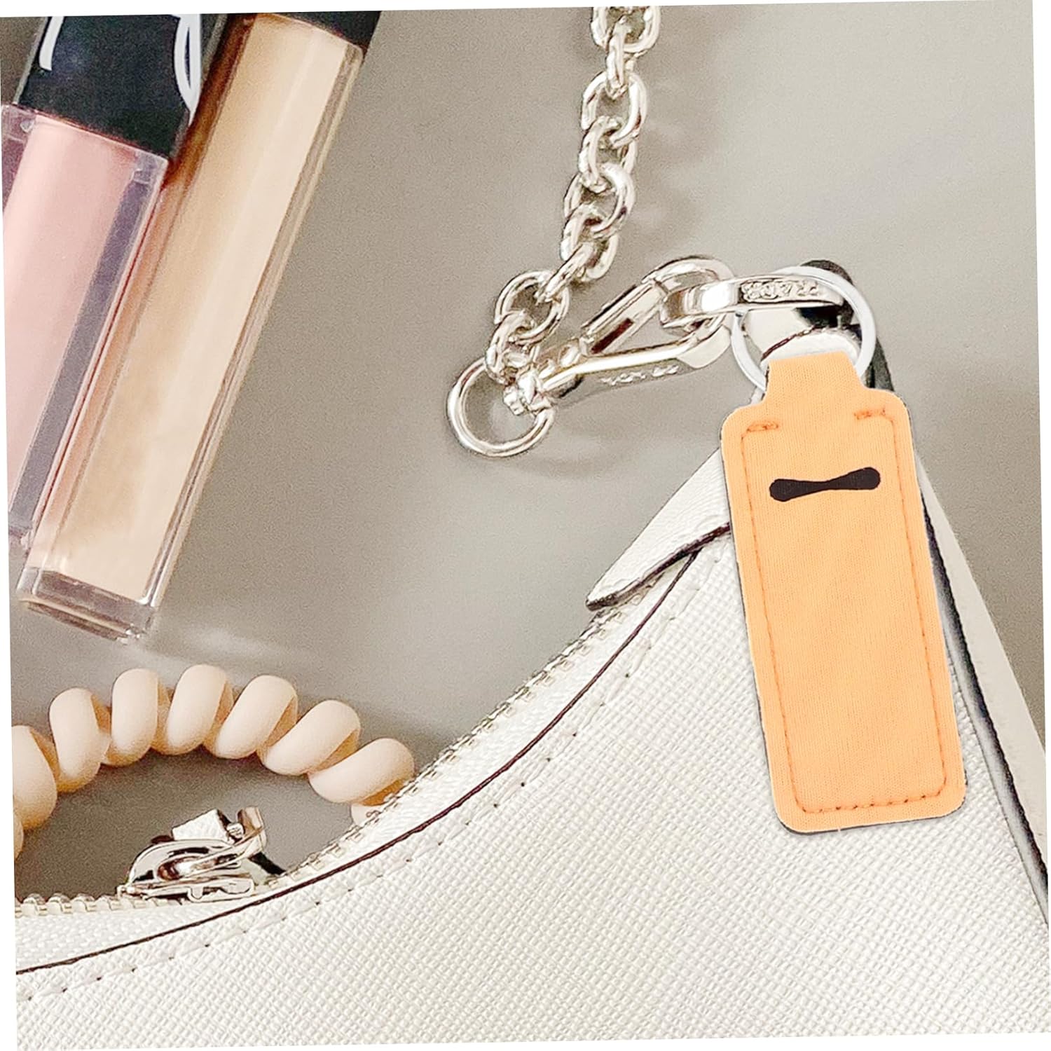 Gatuida 27pcs Lipstick Protective Keychain Holders Lip Carrying Covers for Makeup Lightweight and Convenient for Purses and Pockets for Standard Lipsticks