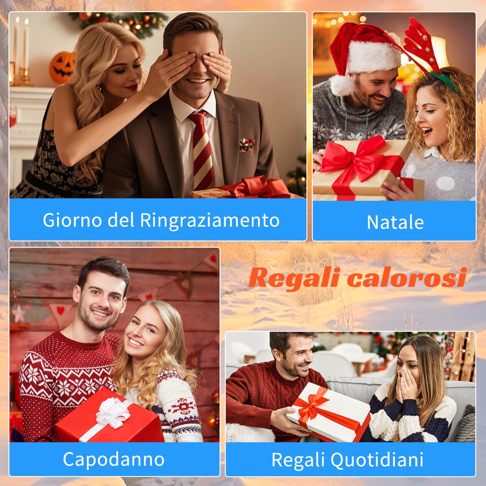 Guanti Riscaldati Ricaricabili 7500mAh, OUTJUT USB Guanti Moto Riscaldati Uomo Donna Scaldamani con Riscaldamento delle Dita 3 Impostazioni di Temperatura per la Caccia Pesca Sci, Regalo di Natale