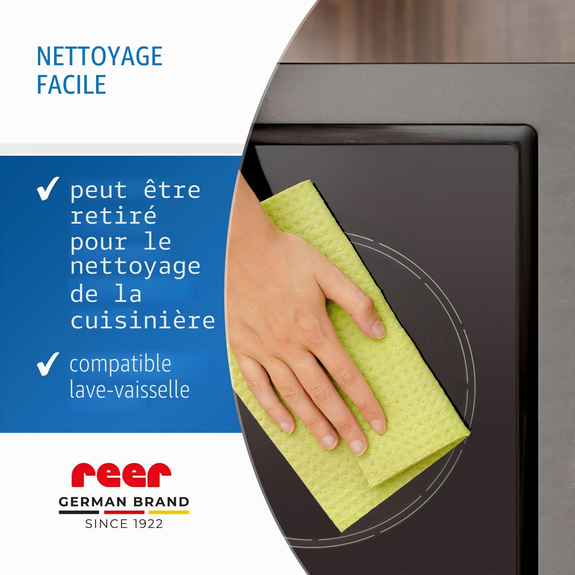 reer Grille de protection classique pour cuisinière à pince en acier inoxydable, extra sûre, convient pour 99% de toutes les cuisines.