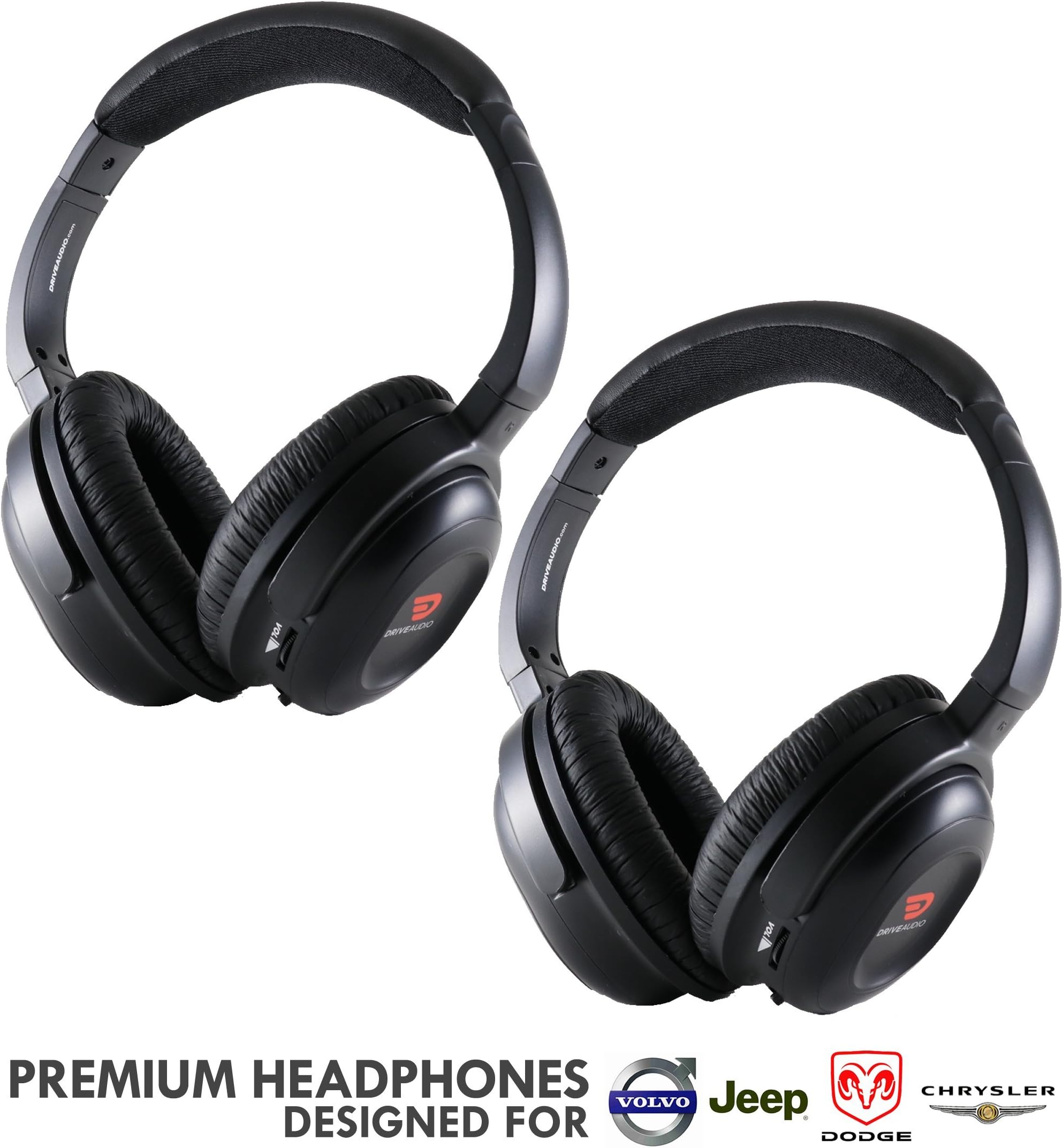 Car Headsets (Pack of 2) Part # 05091149AA & Part # 05064073AE Headphones by Drive Audio for Chrysler, Dodge, Jeep and Volkswagen