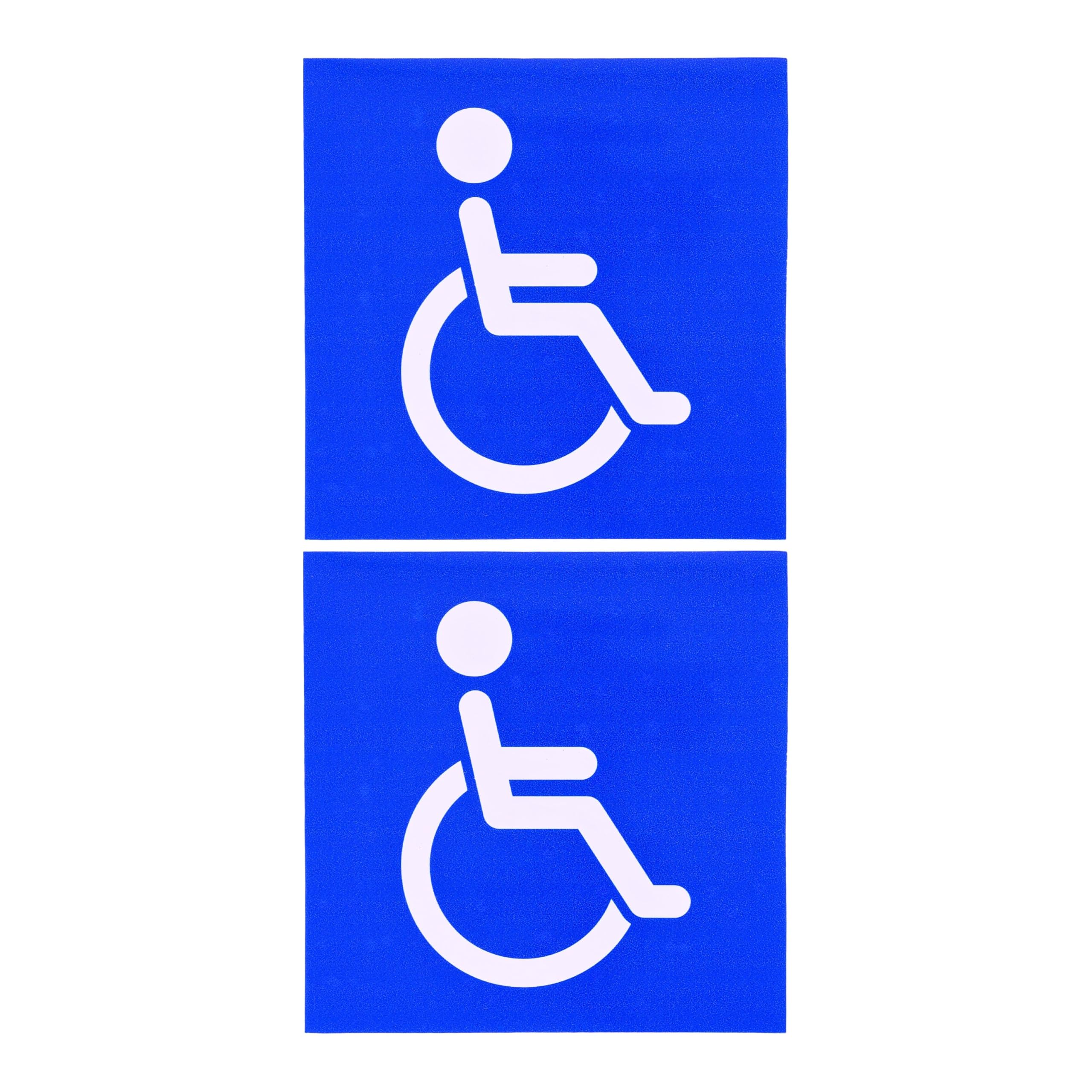 2 Adesivi In Vinile Blu Simbolo Disabili 10 Cm – Autoadesivi Per Auto, Autobus, Roulotte - 3