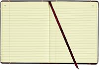 Vista 2 de Adams Record Ledger, 8.25 x 10.75 Inches, 5 Squares per Inch, 300 Tinted Pages, Black and Maroon (ARB810R3M)