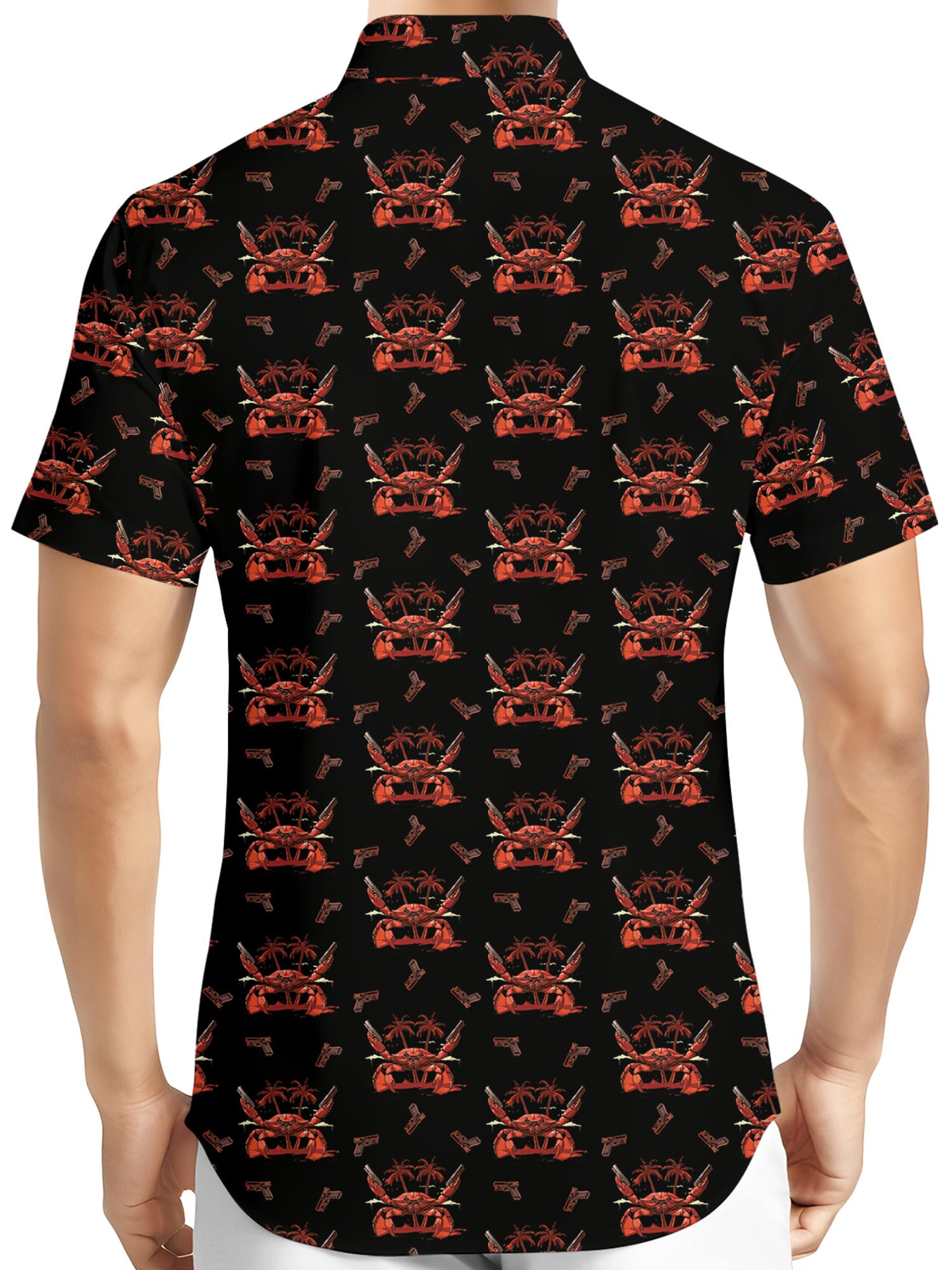 HIVICHI Divertente camicia hawaiana da uomo stampa novità grafica folle button down estate spiaggia vacanze feste Aloha camicie
