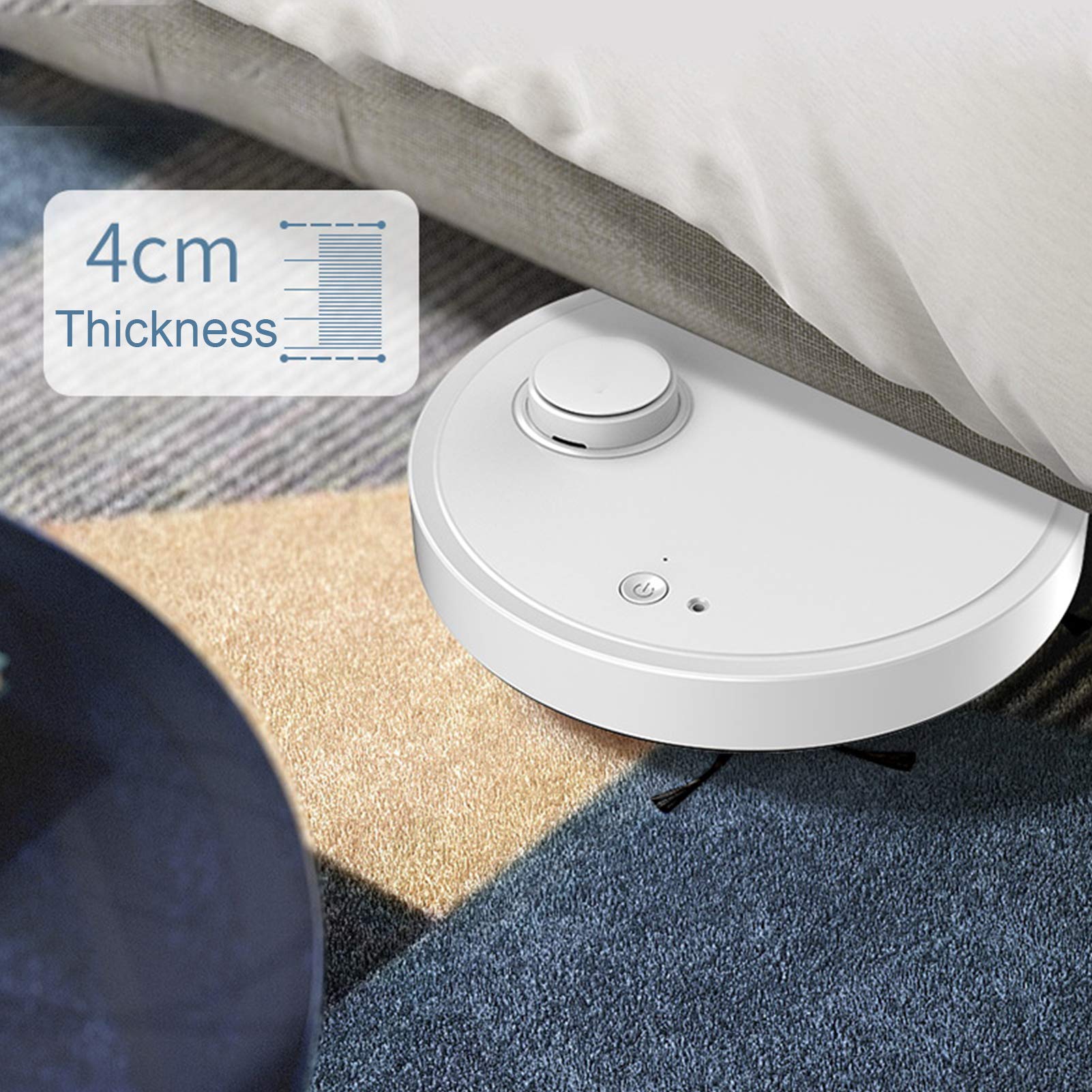 LA TALUS Robot Vacuum Cleaner, Super-Strong Suction, Quiet, Self-Charging  Robotic Vacuum Cleaner for Home Pet Hair Hard Wood Floor Low Pile Carpets  White : Amazon.co.uk: Home & Kitchen