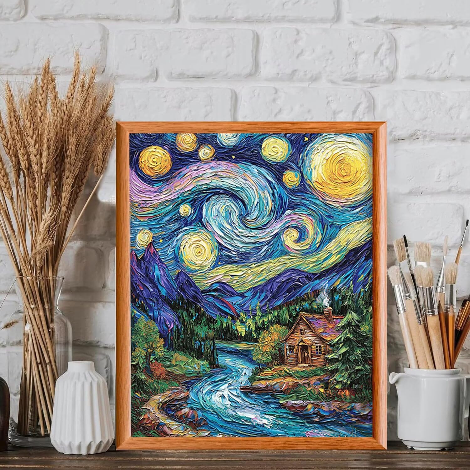 Dipingere con i Numeri Adulti Paesaggio del cielo stellato, 60x80cm s-1007