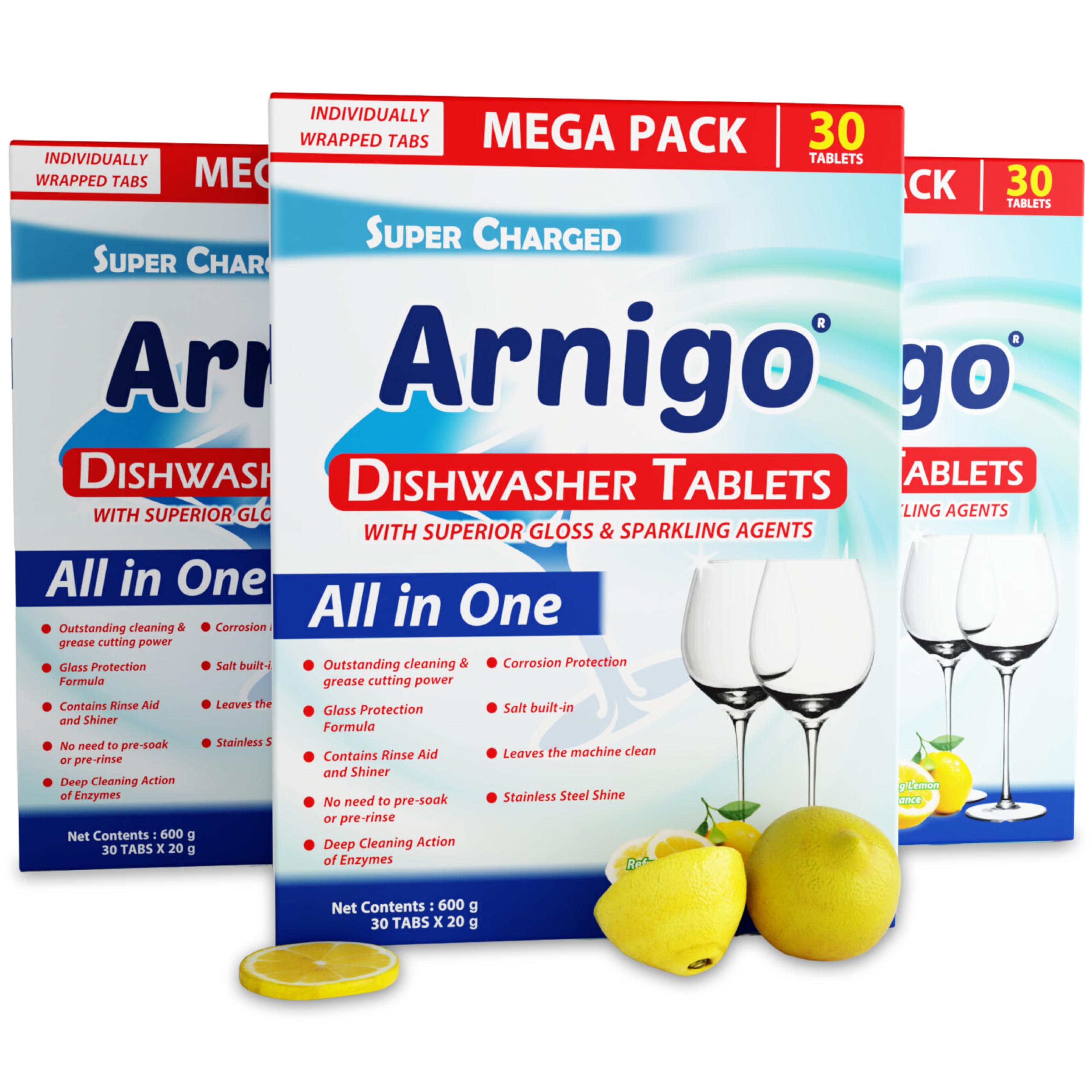 Sponsored Ad - Super Charged All In One Dishwasher Tablets for Outstanding Cleaning, Contains Rinse Aid & Shiner, Corrosion Protection, for Crystal Clear and Haze-free Shine, Dishwasher Friendly- 90 Tablets