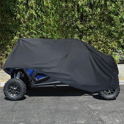 Miniatura 7 de 190T - Cubierta de almacenamiento para UTV de 2 a 3 plazas, lado a lado, 116.8 x 63 x 76.4 pulgadas, repuesto para Pioneer 1000