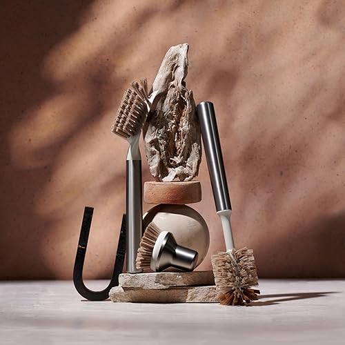 Miniatura 7 de Juego de cepillos iónicos, magnetizado para mantenerse vertical, acero inoxidable con cabezales reemplazables, color plateado