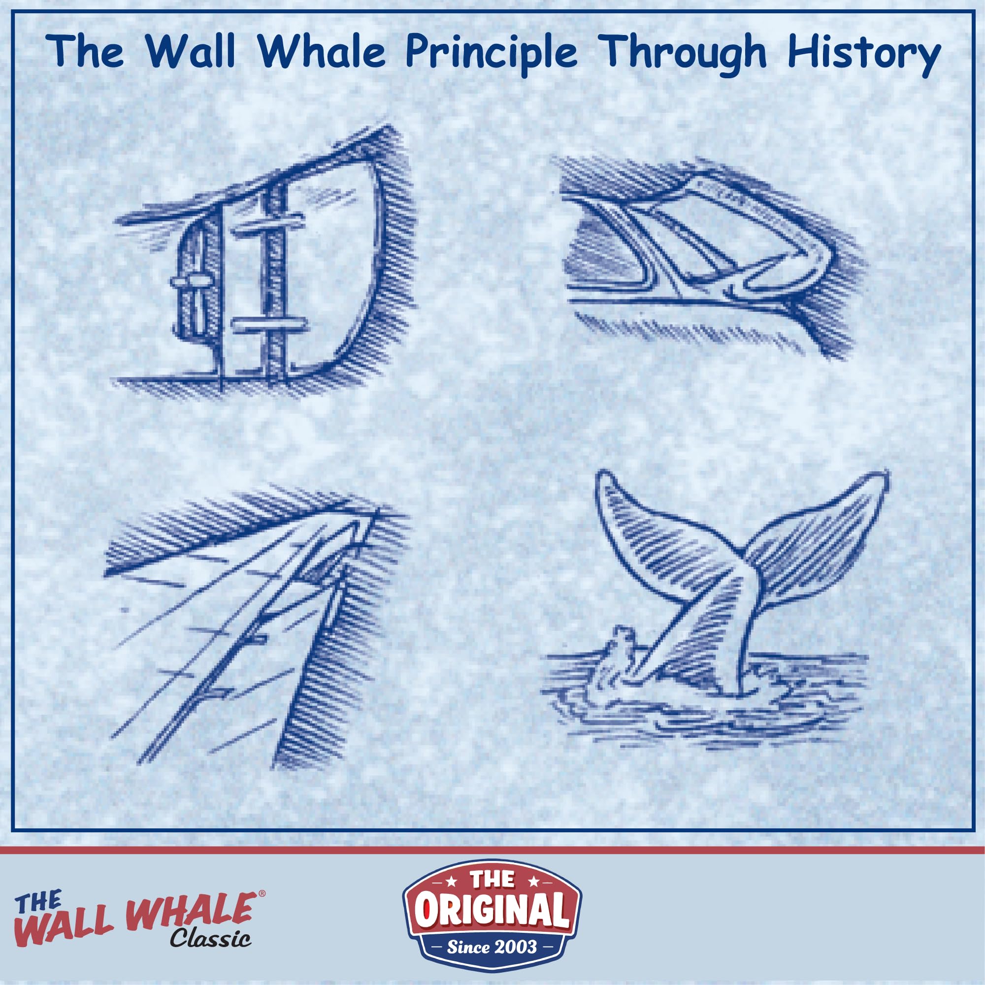 The Wall Whale Classic WW18Res Schwimmbadbürste, 45,7 cm, Blau