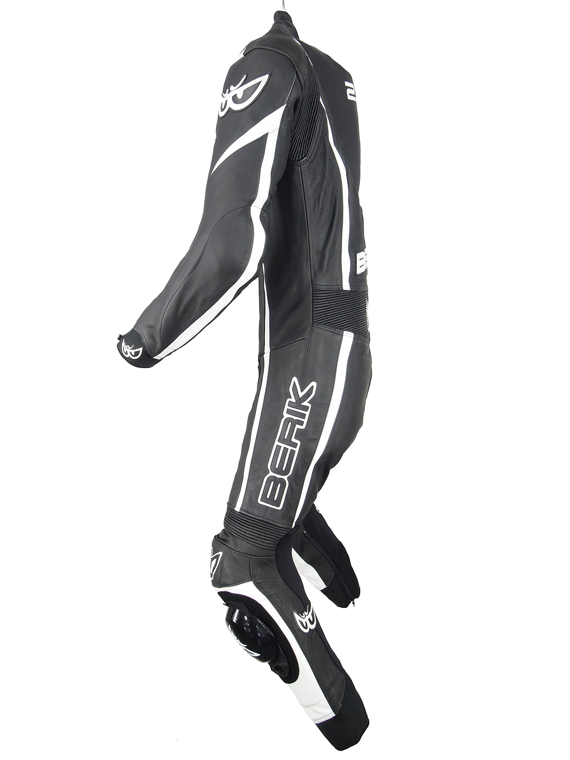 Amazon.co.jp: BERIK Racing suits LS1-10417-BK Black/White Veric 