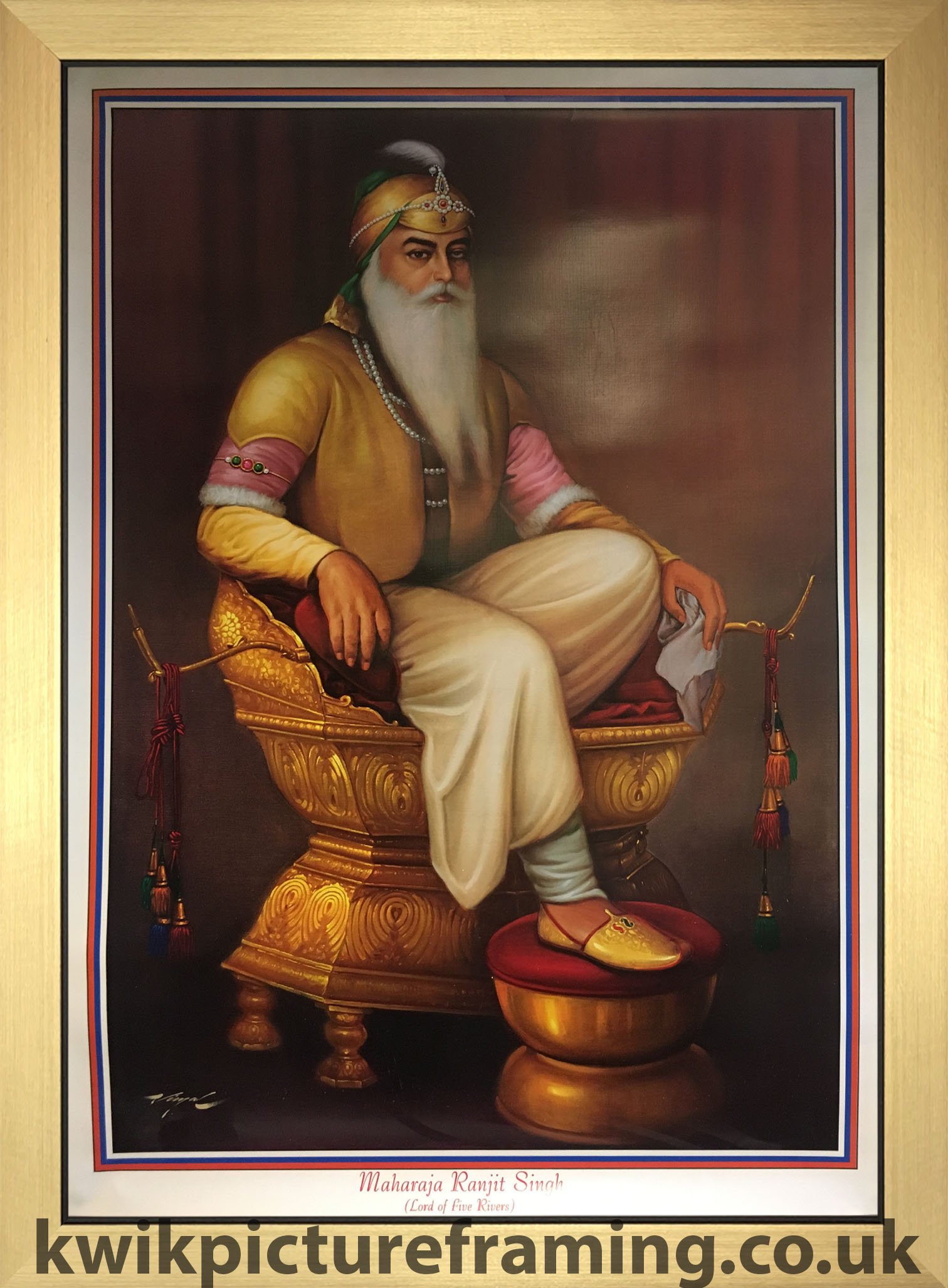 Buy Kwik Picture Framing Ltd Large Maharaja Ranjit Singh Ji King Of