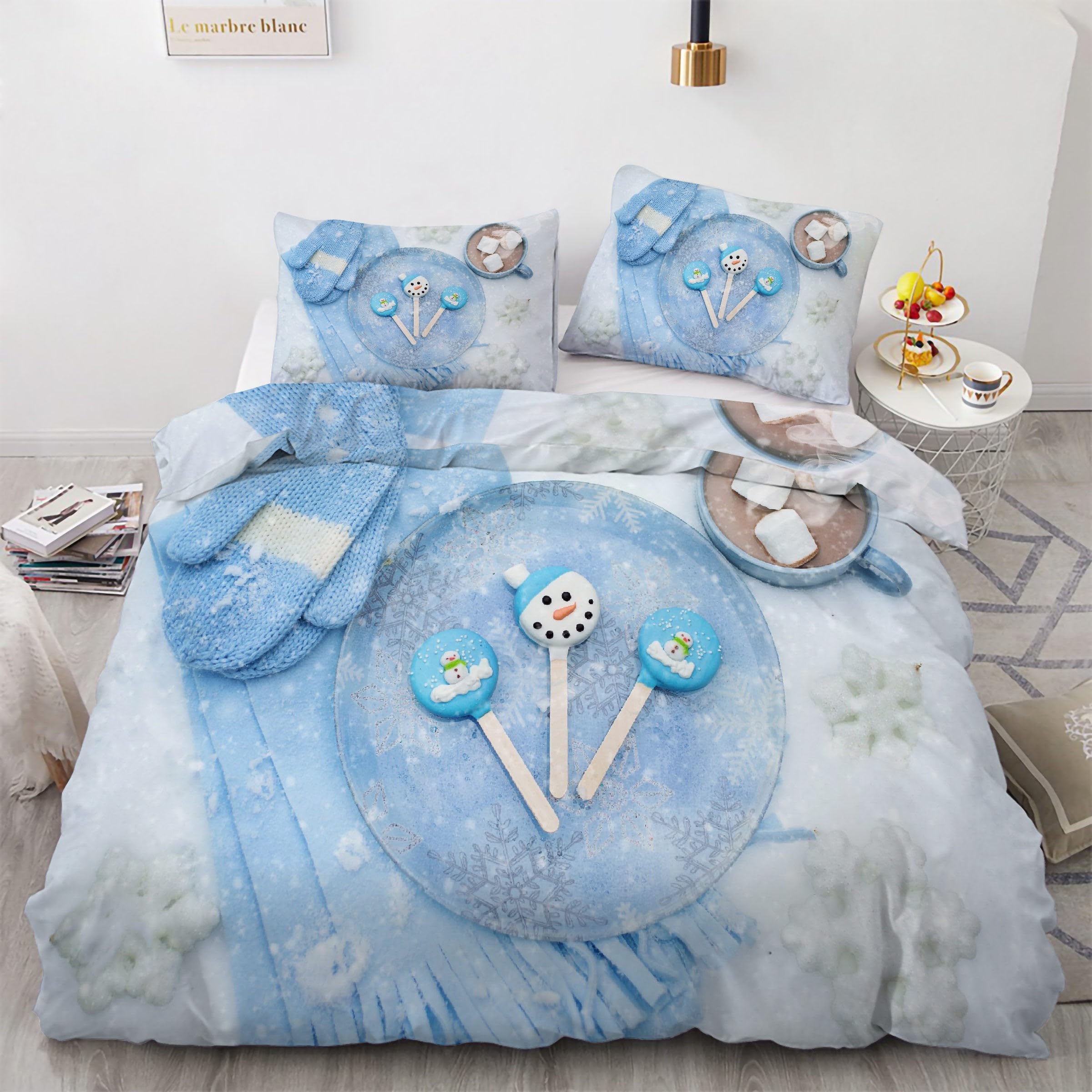 Parure de lit bonbons 220x240 avec housse de couette en microfibre et taies Kg4439