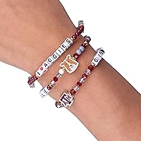 Vista 3 de FOCO NCAA unisex-adulto Paquete de 3 Pulseras de la Amistad con Cuentas con Logotipo de Equipo Universitario de la NCAA Oficialmente Licenciadas