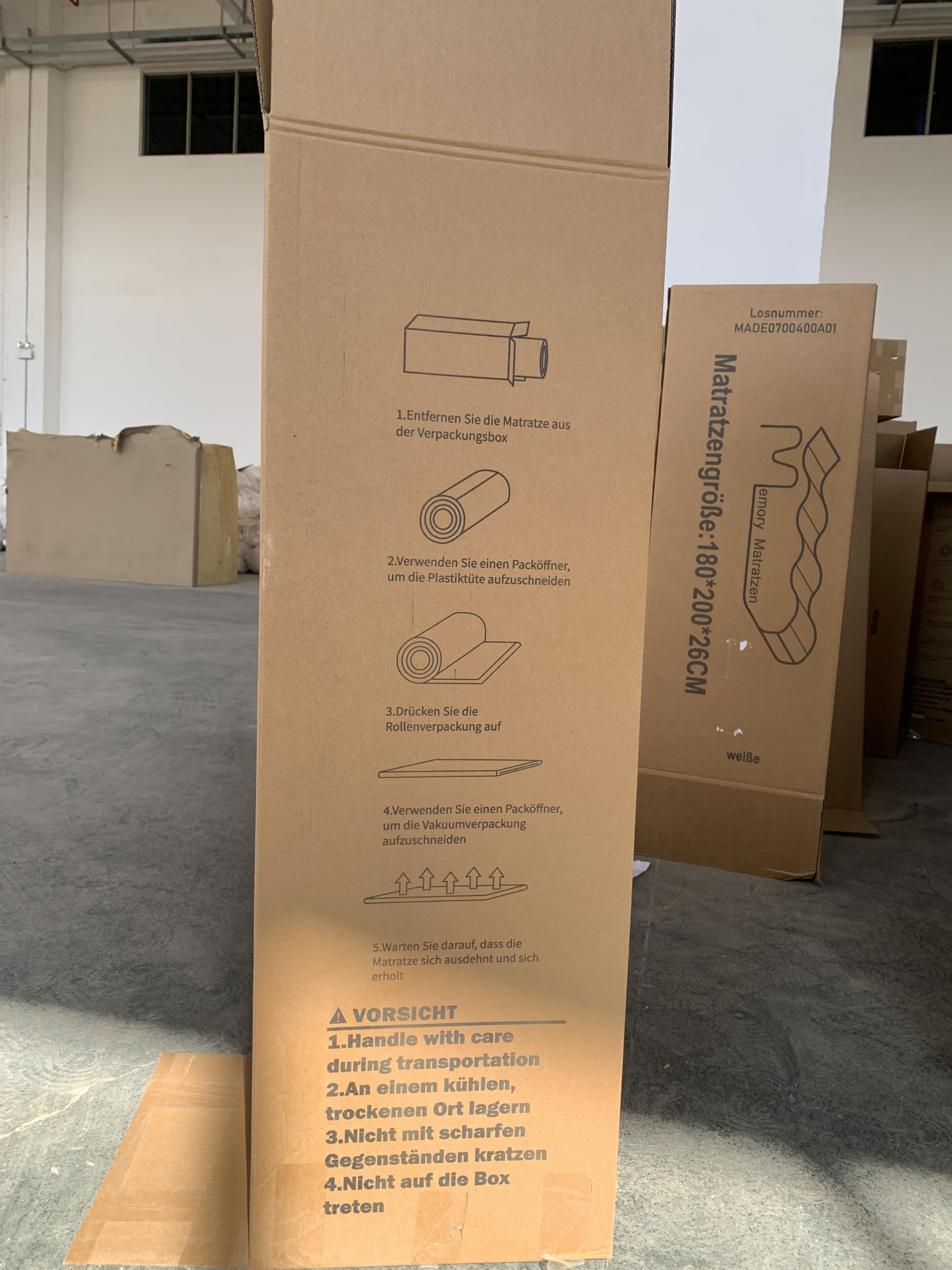 Materasso 160 x 200 cm, altezza 26 cm, materasso in schiuma fredda in gel, 7 zone, grado di durezza H2/H3, Premium Memory Foam per letto doppio, camera da letto familiare (160 x 200 x