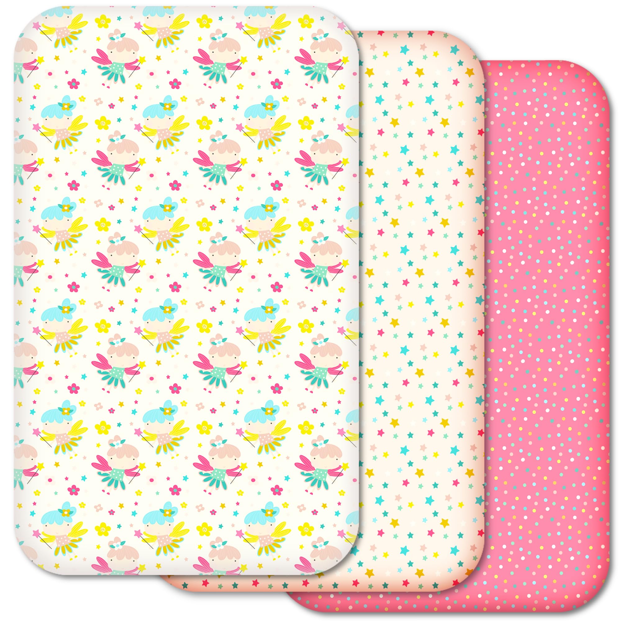 Next to Me Crib Sheets 83x50cm – Soft & Breathable Baby Bedding Fitted Sheets Set, 3-Pack Snug Fitted Microfibre Sheets for Bedside Cribs (83x50cm, SET 3-3pcs)