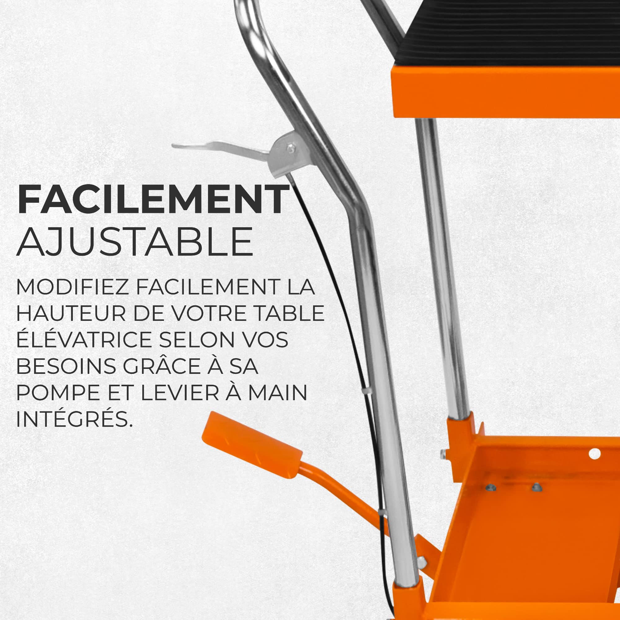 Table élévatrice Chariot de Manutention Elévateur Jusqu'à 500KG Hauteur 29 à 78 cm - 4 Roues & Freins Arrières Tapis Antidérapant 100% Sécurité - Transporter Vos Objets Atelier Usine Entrepot Garage