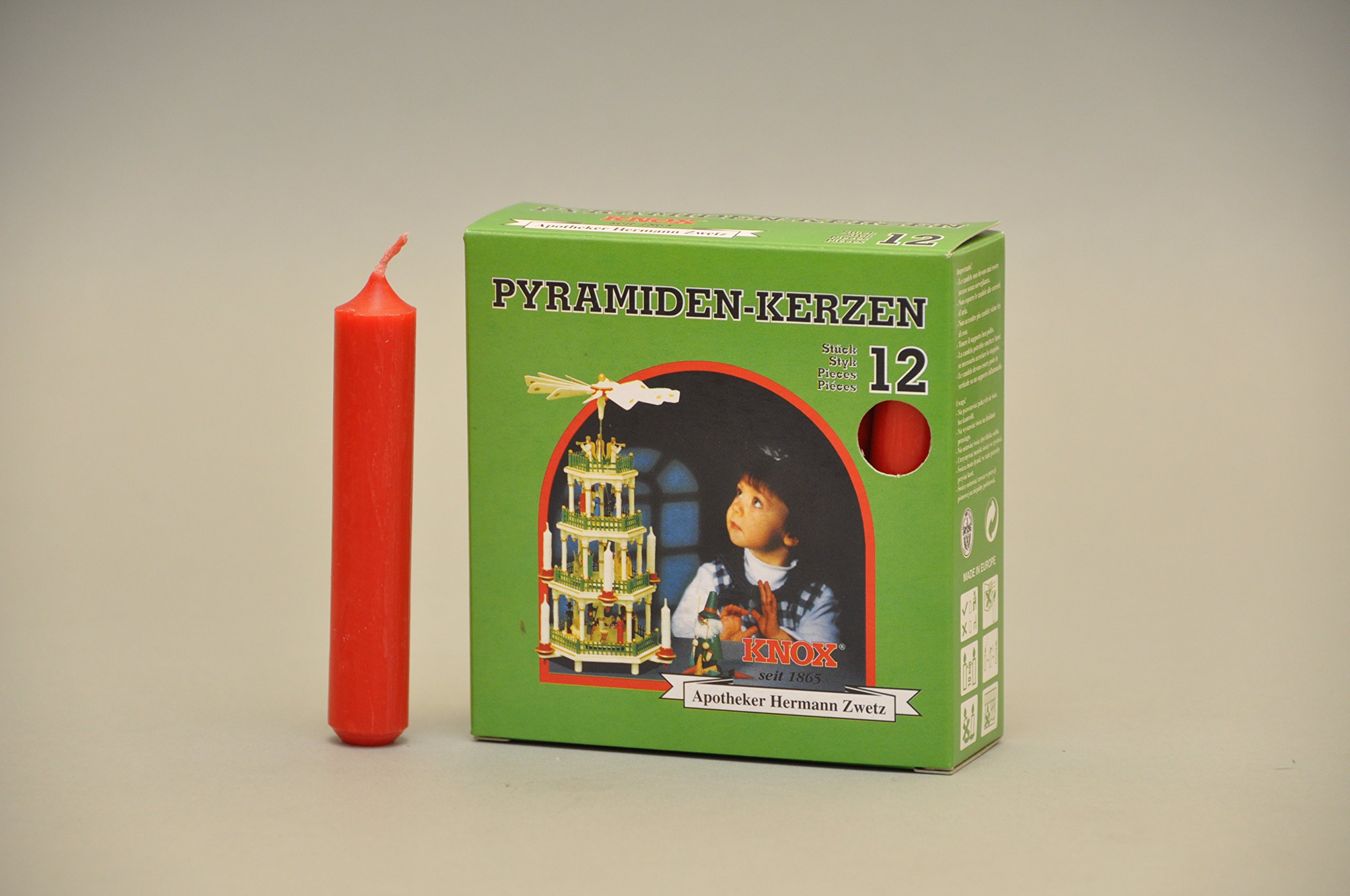 Knox piramidekaarsen voor kleine piramides 14/70mm rood of wit