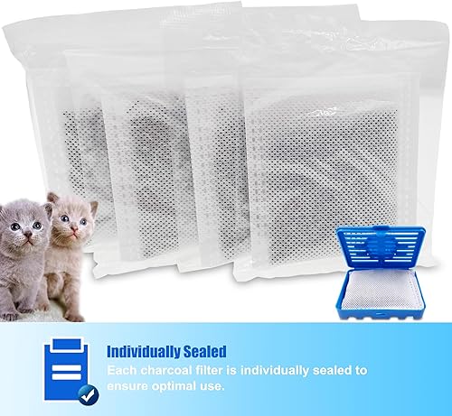 Miniatura 3 de Paquete de 4 filtros de carbón de repuesto para purificador de aire Catit Magic Blue Cat Litter Box