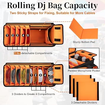 Rolling Cable Bag Orange