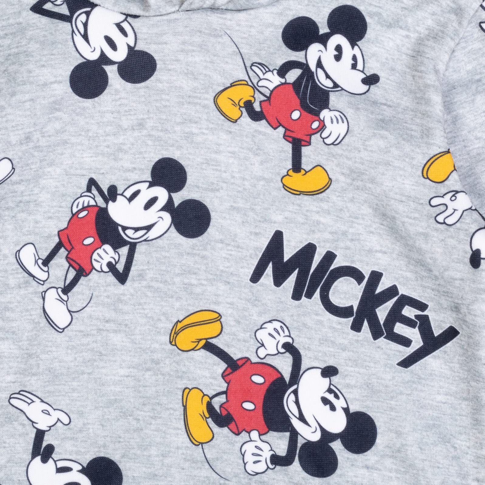 Disney Mickey Mouse bożonarodzeniowy sweter polarowy z kapturem i spodniami, zestaw dla noworodków i dużych dzieci (0-3 miesięcy – 14-16)