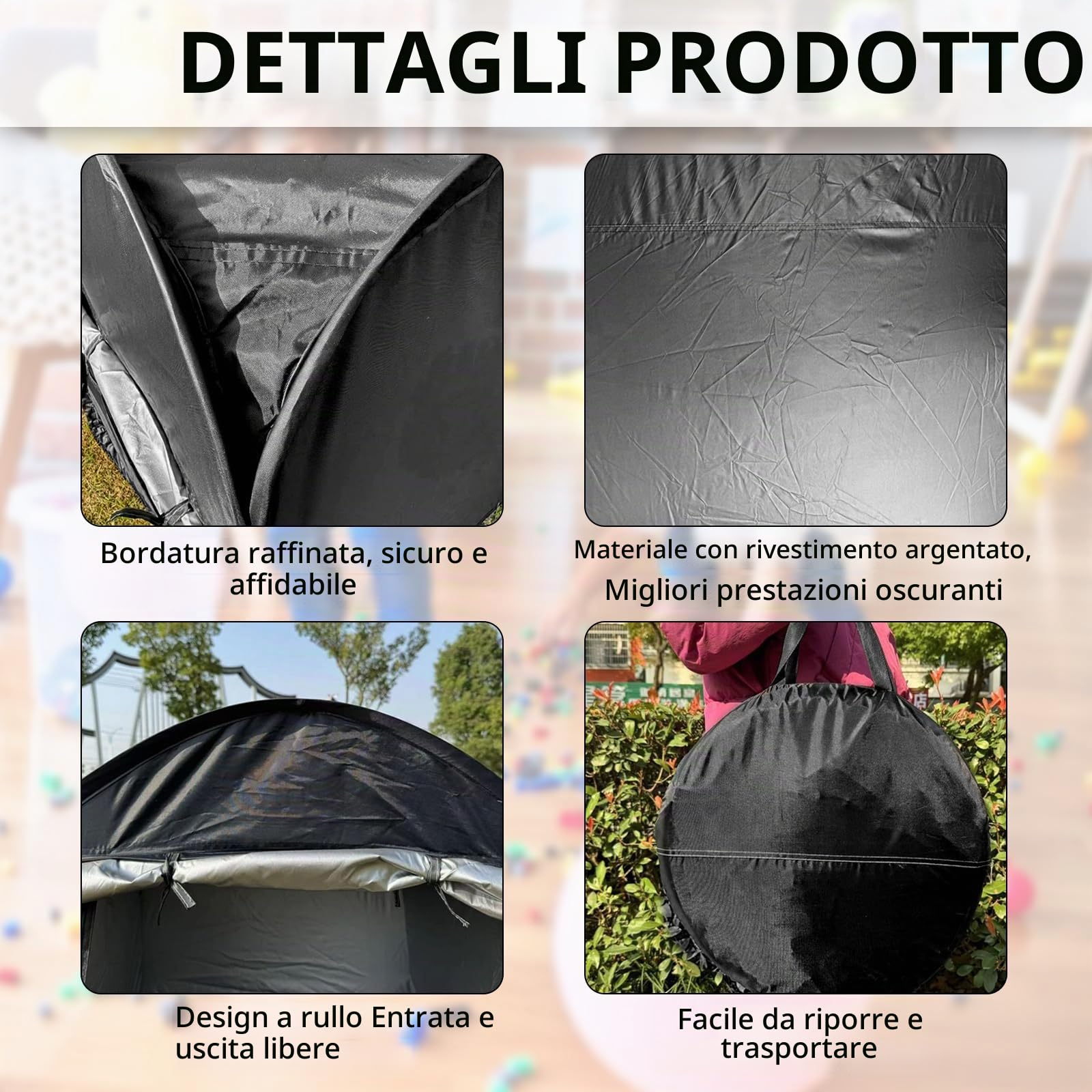 Tenda Da Gioco Pop Up, Tenda Sensoriale Per Far Giocare Rilassarsi Tenda Per Bambini Per Interni 120 Cm X 120 Cm X 120 Cm Tenda Sensoriale Oscurante Per Bambini Autistici Per Uso Interno